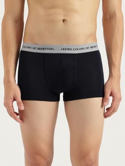 United Colors of Benetton - Men's Blue Solid Regular Fit Modal Trunks