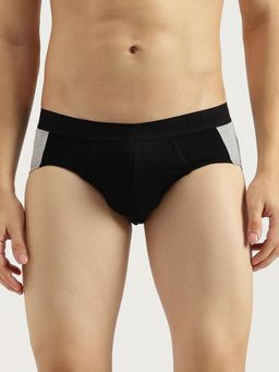 United Colors of Benetton - Men's Black Colorblock Regular Fit Briefs