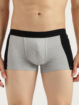 United Colors of Benetton - Men's Grey Colorblock Regular Fit Trunks