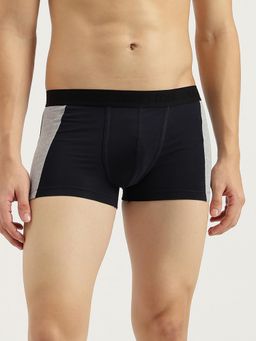 United Colors of Benetton - Men's Black Colorblock Regular Fit Trunks