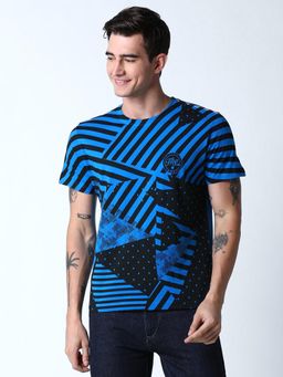 Huetrap - Mens Blue Short Sleeve T-Shirt