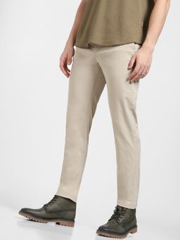 Jack & Jones - Khaki Mid Rise Regular Fit Pants