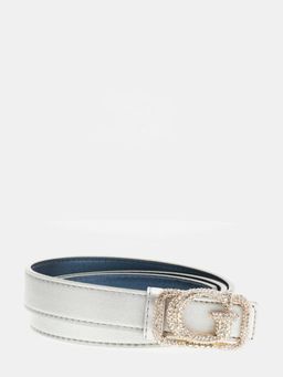 Guess - White Polyester Solid Women Casual Belt