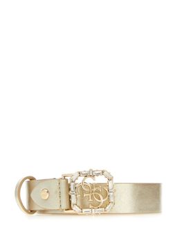 Guess - Gold Polyester Solid Women Casual Belt