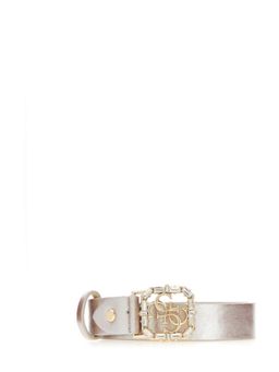 Guess - Silver Polyester Solid Women Casual Belt