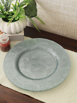 HomeTown - Jordan Glass Platter in Grey Colour