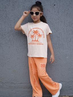 Napchief - Peach Tropical Chic Co-Ord (Set of 2)