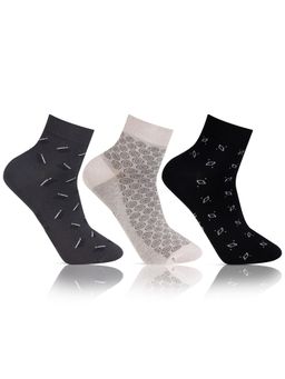 Bonjour - Hush Puppies Men's Cotton Ankle Socks (Pack of 3)