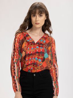 SHAYE - Women Ethnic Print Top