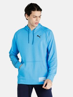 Puma - Graphic Knit Mens Blue Training Hoodie