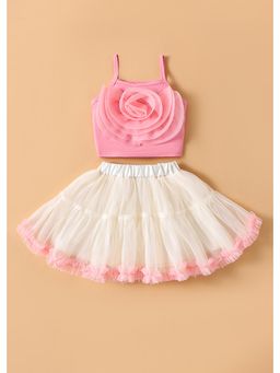 Hopscotch - Rose Bloom Tulle Blouse & Skirt