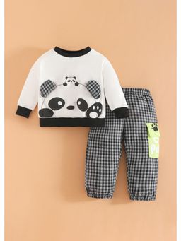 Hopscotch - Panda Applique Sweatshirt & Joggers