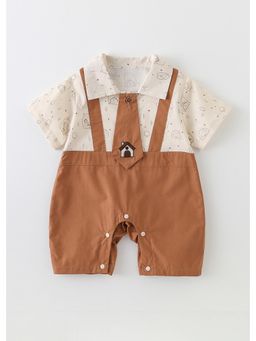 Hopscotch - Woodland Portrait Romper with Tie