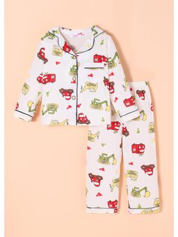 Hopscotch - Construction Truck Shirt with Pyjama