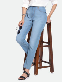 DL WOMAN - Blue Women Slim Fit High Rise Light Fade Stretchable Jeans