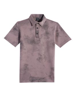 CAVIO - Boys Lavender Regular Fit Half Sleeves Tie & Dye Polo T-Shirt