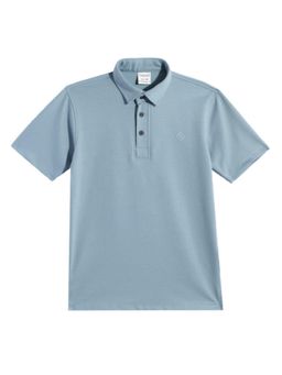 CAVIO - Boys Blue Regular Fit Half Sleeves Plain Polo T-Shirt