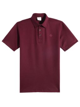 CAVIO - Boys Wine Regular Fit Half Sleeves Plain Polo T-Shirt