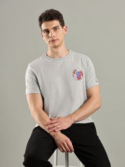 Tommy Hilfiger - Grey Logo Regular Fit Cotton T-Shirt