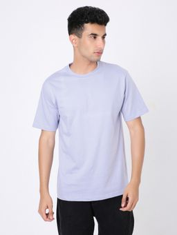 BLNK - Relaxed Fit Lavender Solid T-Shirt