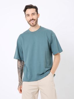 BLNK - Oversized Sapphire Teal Solid T-Shirt