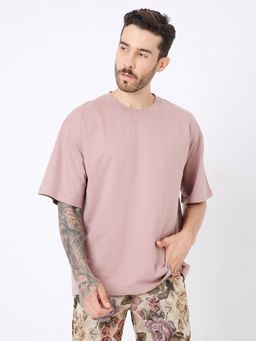 BLNK - Oversized Onion Pink Solid T-Shirt