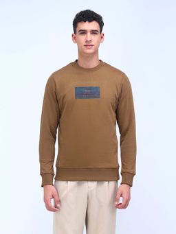 Flying Machine - Brown Brand Fit Crew Neck Sweatshirt