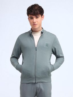 Flying Machine - Blue Solid Regular Fit Sweatshirt