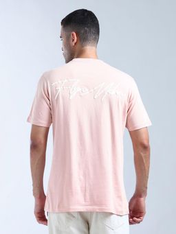 Flying Machine - Pink Pure Cotton Regular Fit T-Shirt