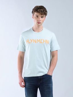 Flying Machine - Blue Brand Printed Essentials T-Shirt