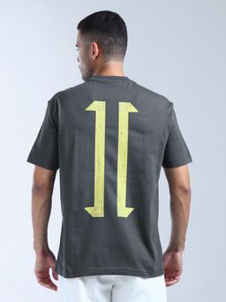 Flying Machine - Grey Graphic Pure Cotton T-Shirt