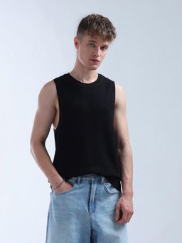 Flying Machine - Black Relaxed Fit Digitopia T-Shirt