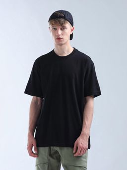 Flying Machine - Black Relaxed Fit Digitopia T-Shirt