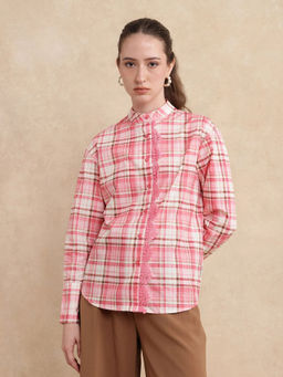 RAREISM - Sekkum Light Pink Flannel Checks Regular Shirt
