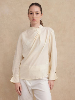 RAREISM - Xave Off White Plain Regular Top