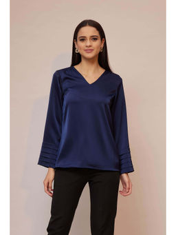 SALT Attire - Navy Blue V-Neck Top