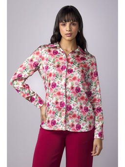 SALT Attire - Multi-Color Floral Concealed Placket Shirt