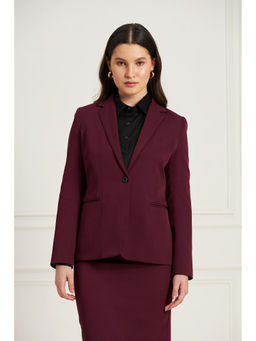 SALT Attire - Burgundy Single Breasted Blazer