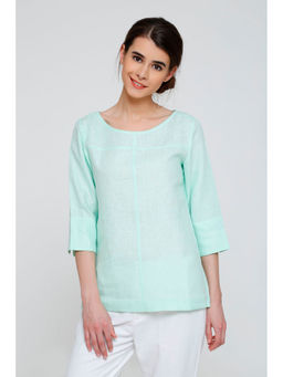 SALT Attire - Thyme Sea Green Cross Top