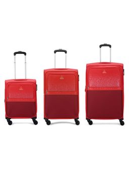 Aristocrat - Drift Red Combination Lock Soft Trolley Bags (Set of 3) (S/M/L)