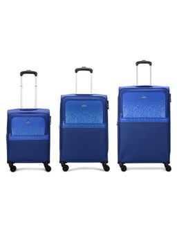 Aristocrat - Drift Blue Combination Lock Soft Trolley Bags (Set of 3) (S/M/L)