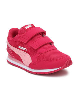 Puma - ST Runner v2 Mesh AC Little Kids Pink Textured Sports Shoes