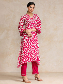 Varanga - Ikat Print Boho Kurta with Pant (Set of 2)