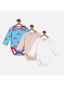 MINI KLUB - Baby Boys Pink, Blue, White Pi, Bl, W Body Suit (Set of 3)