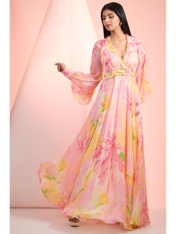 MANDIRA WIRK - Multi-Colour Printed Maxi Dress