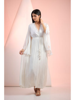 MANDIRA WIRK - White Solid Maxi Dress
