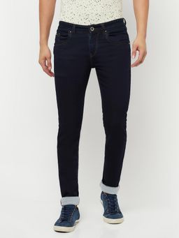 CRIMSOUNE CLUB - Men Navy Blue Solid Jeans