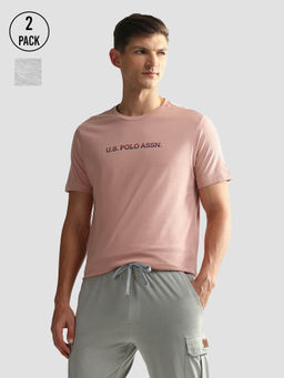 U.S. POLO ASSN. - Brand Print Cotton Oee02 Lounge T-Shirt (Pack of 2)