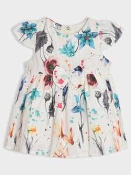 Mi Arcus - Cotton Printed Floral Frock Dress for Baby Girls