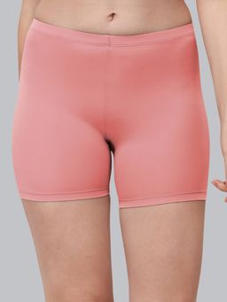 SOIE - Pink Women's Soft Polyamide Spandex Mid Thigh Length Cycling Shorts